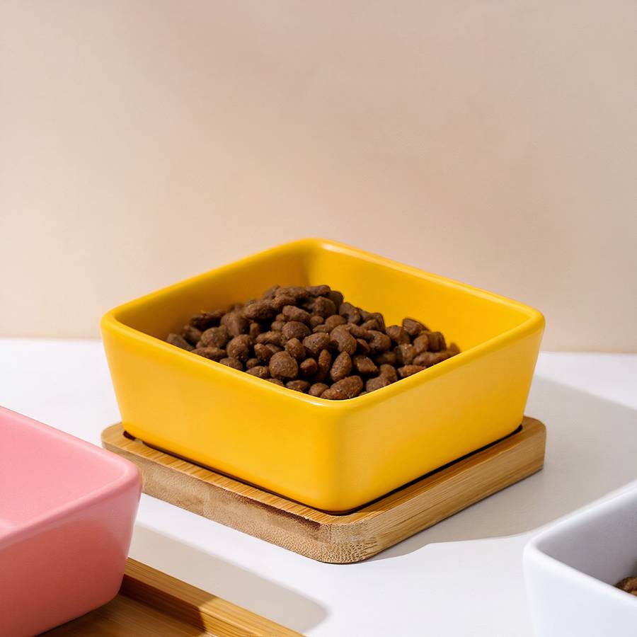 Ceramic Dog Bowl Durable Non Slip Pet Food Water Dish