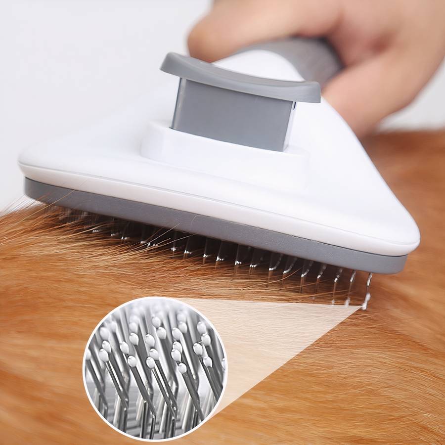 Self Cleaning Dog Grooming Brush for Shedding and Fur Removal