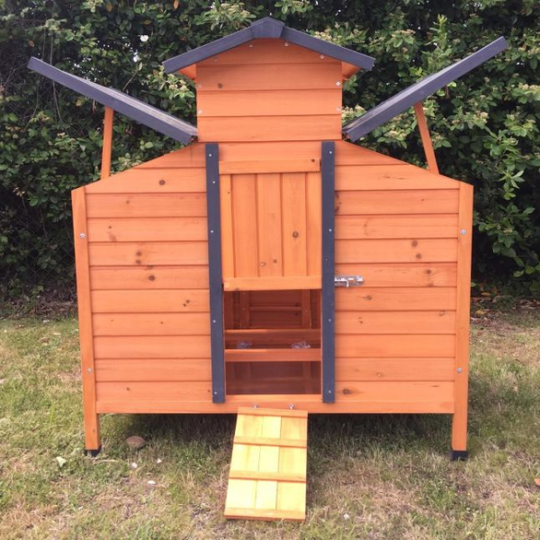 FSC Certified Wooden Chicken Coop for 4 to 6 Hens with Opening Roof