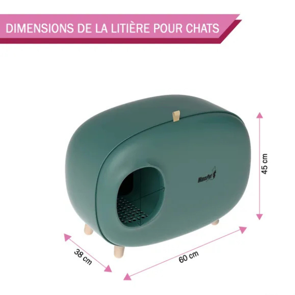 60x38x45 cm Covered Cat Litter Box Enclosed Litter Tray Cat Toilet House