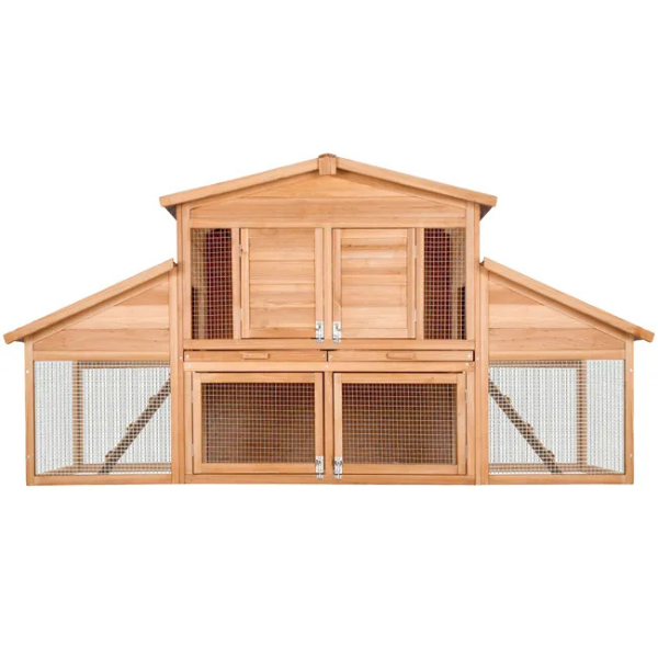 Hamster Cage for Small Rodents Wooden Hutch 89 x 30 x 38 Inch