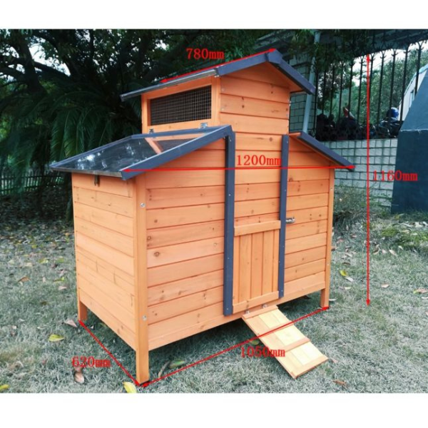 FSC Certified Wooden Chicken Coop for 4 to 6 Hens with Opening Roof