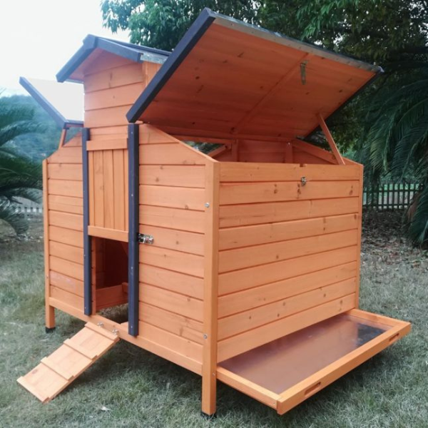 FSC Certified Wooden Chicken Coop for 4 to 6 Hens with Opening Roof