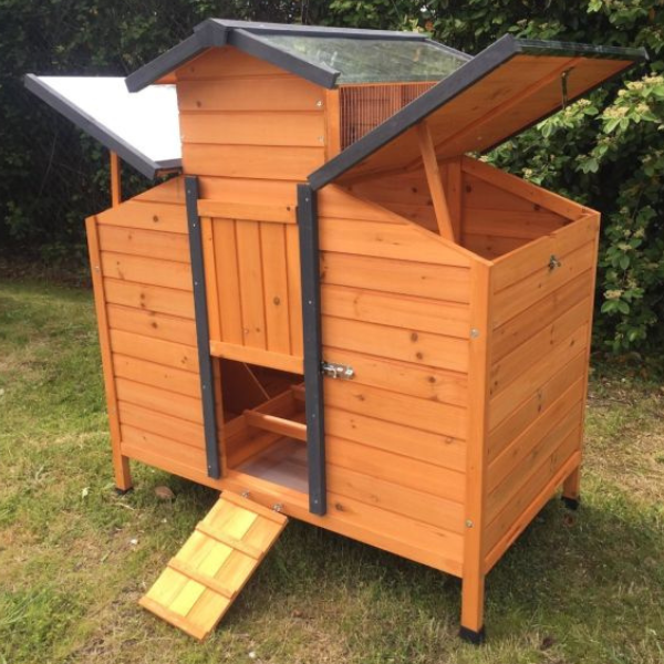 FSC Certified Wooden Chicken Coop for 4 to 6 Hens with Opening Roof