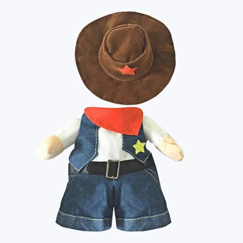 Cat Cowboy Costume Pet Outfit Western Dress Up for Cats and Small Dogs