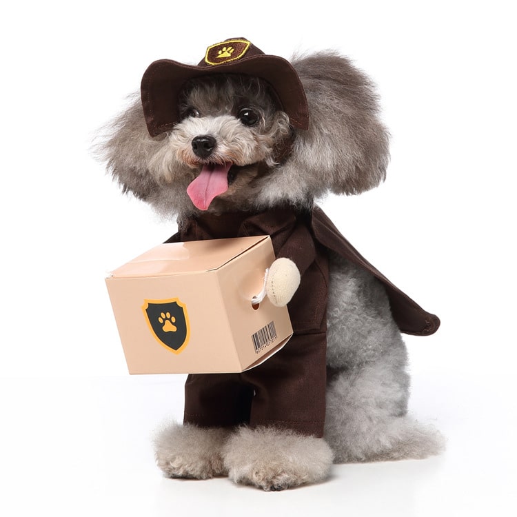 Pet Costume for Cats and Dogs Delivery Driver Outfit
