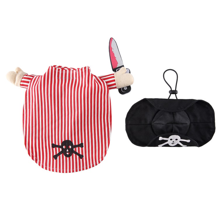 Pet Costume for Cats and Dogs Pirate Dress Up