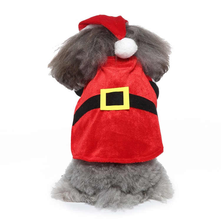 Santa Claus Costume for Cats and Dogs Pet Holiday Outfit