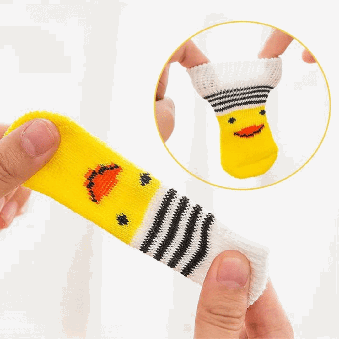 Dog Socks Yellow Striped Non Slip Pet Socks for Puppies and Small Dogs