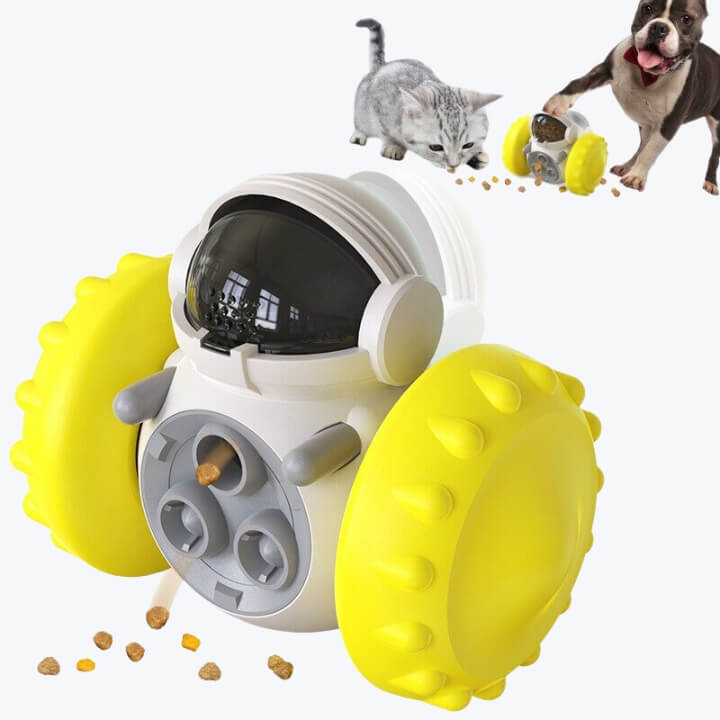 Astronaut Dog Treat Dispenser Toy Interactive Food Puzzle Feeder