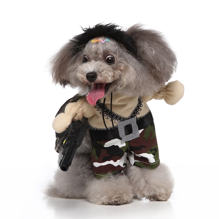 Military Costume for Cats and Dogs Pet Army Outfit