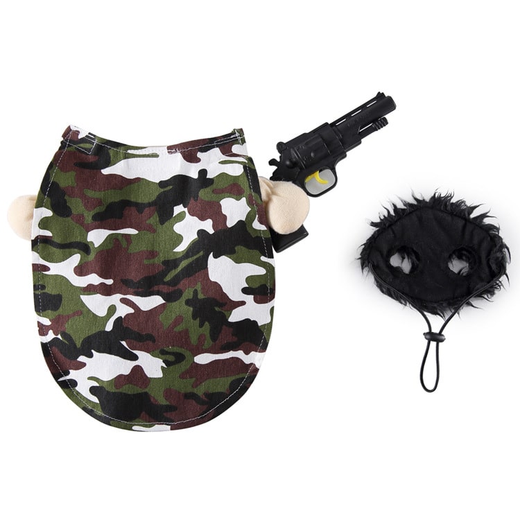 Military Costume for Cats and Dogs Pet Army Outfit