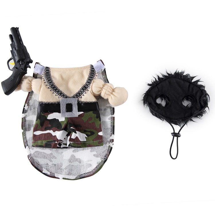 Military Costume for Cats and Dogs Pet Army Outfit