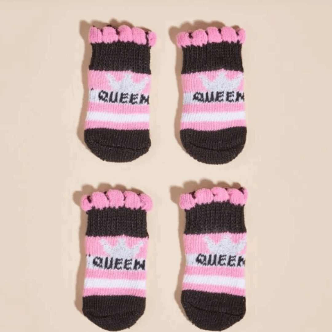 Dog Socks Non Slip Queen Grip Socks for Dogs