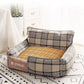 Soft Plush Plaid Dog Sofa Bed Comfortable Pet Couch with Cozy Cushion
