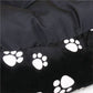 XXL Large Black Dog Bed with Paw Print for Extra Large Dogs
