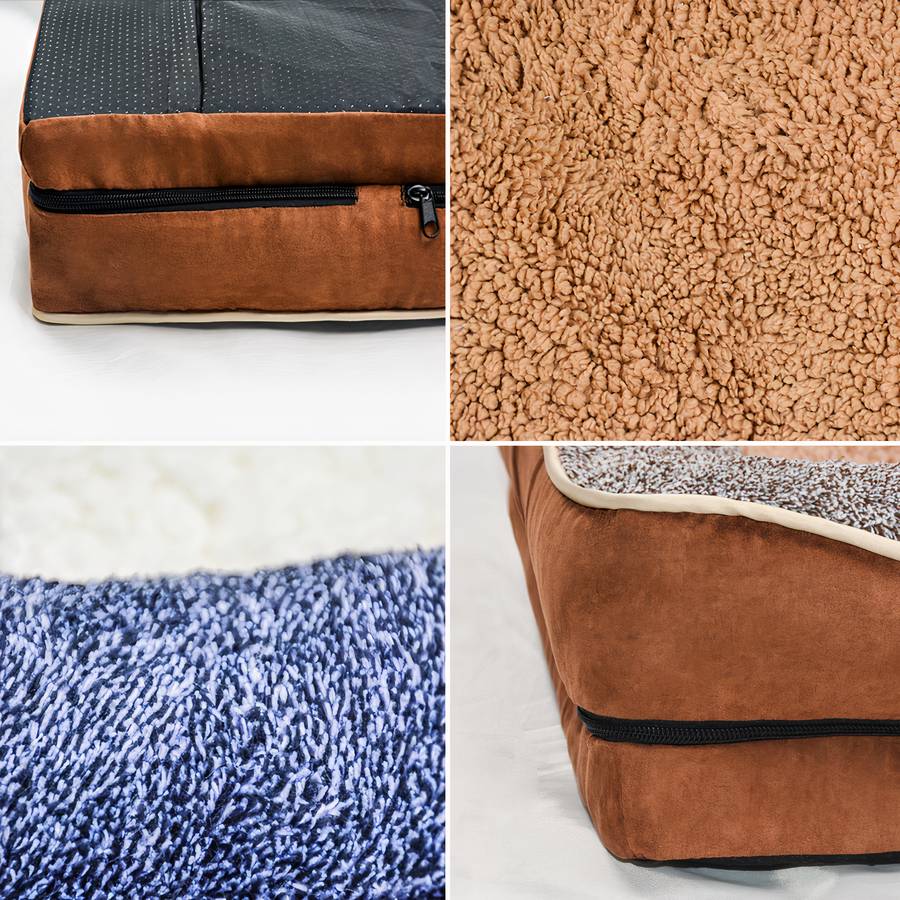 Elegant Brown and Beige Dog Sofa Comfortable Pet Couch
