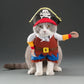 Funny Pirate Cat Costume for Cats and Kittens Halloween Pet Outfit