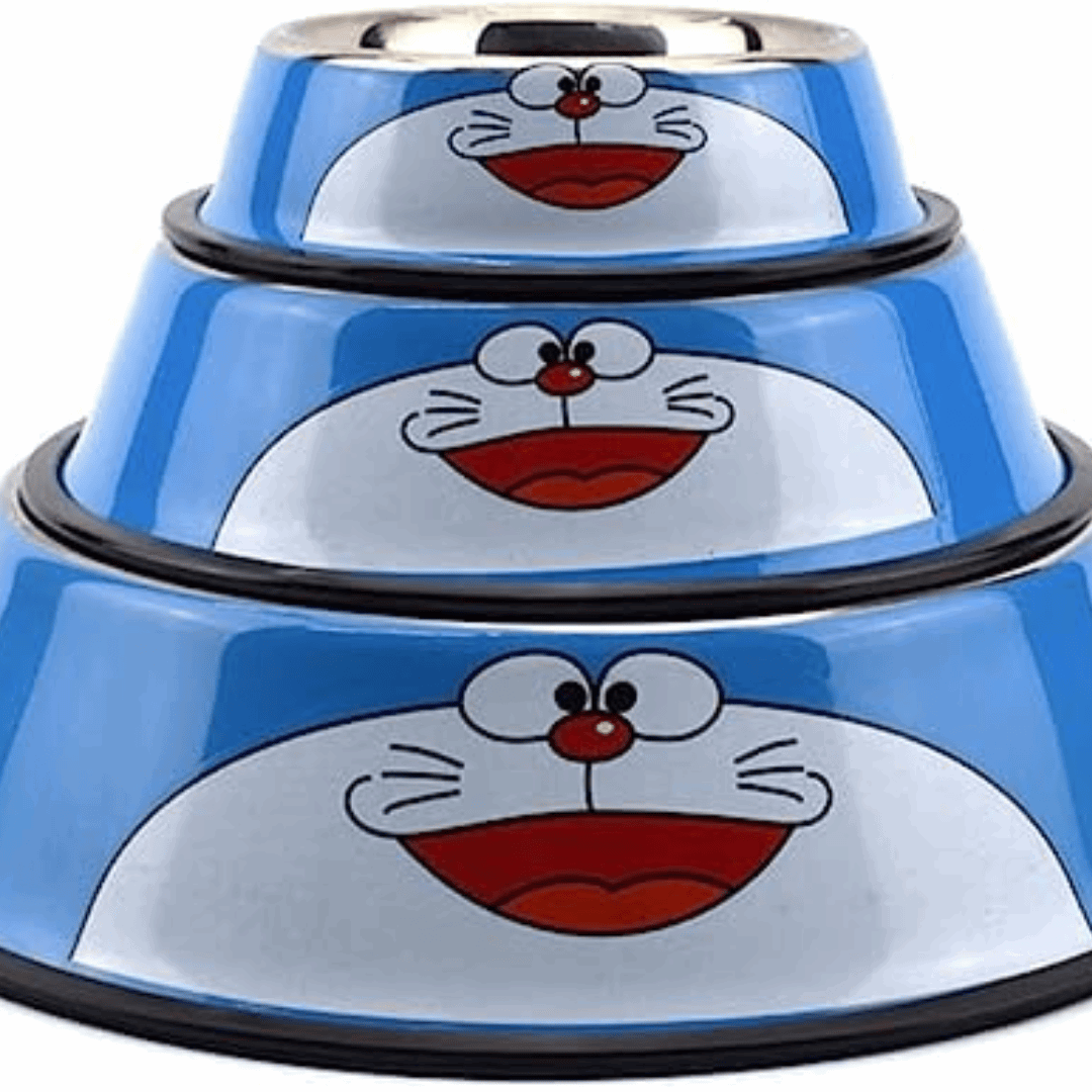 Doraemon Pet Bowl Cat Dog Food Dish