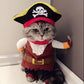 Funny Pirate Cat Costume for Cats and Kittens Halloween Pet Outfit