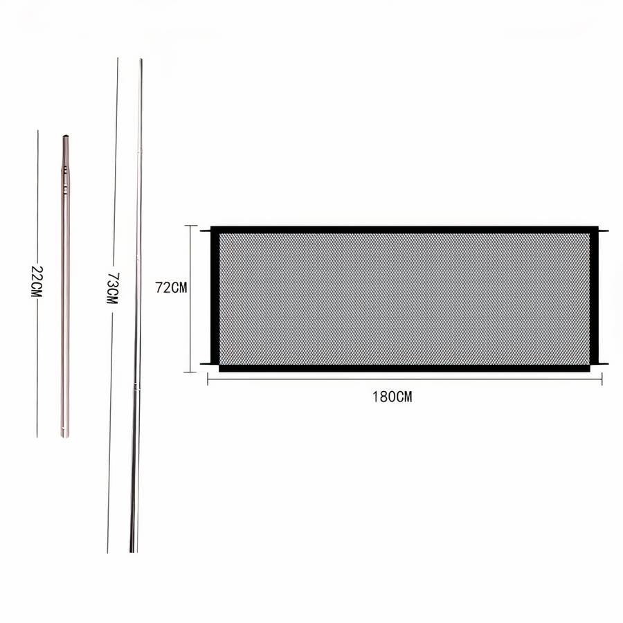 Mesh Dog Gate Barrier Adjustable Pet Safety Barrier for Cars and Homes