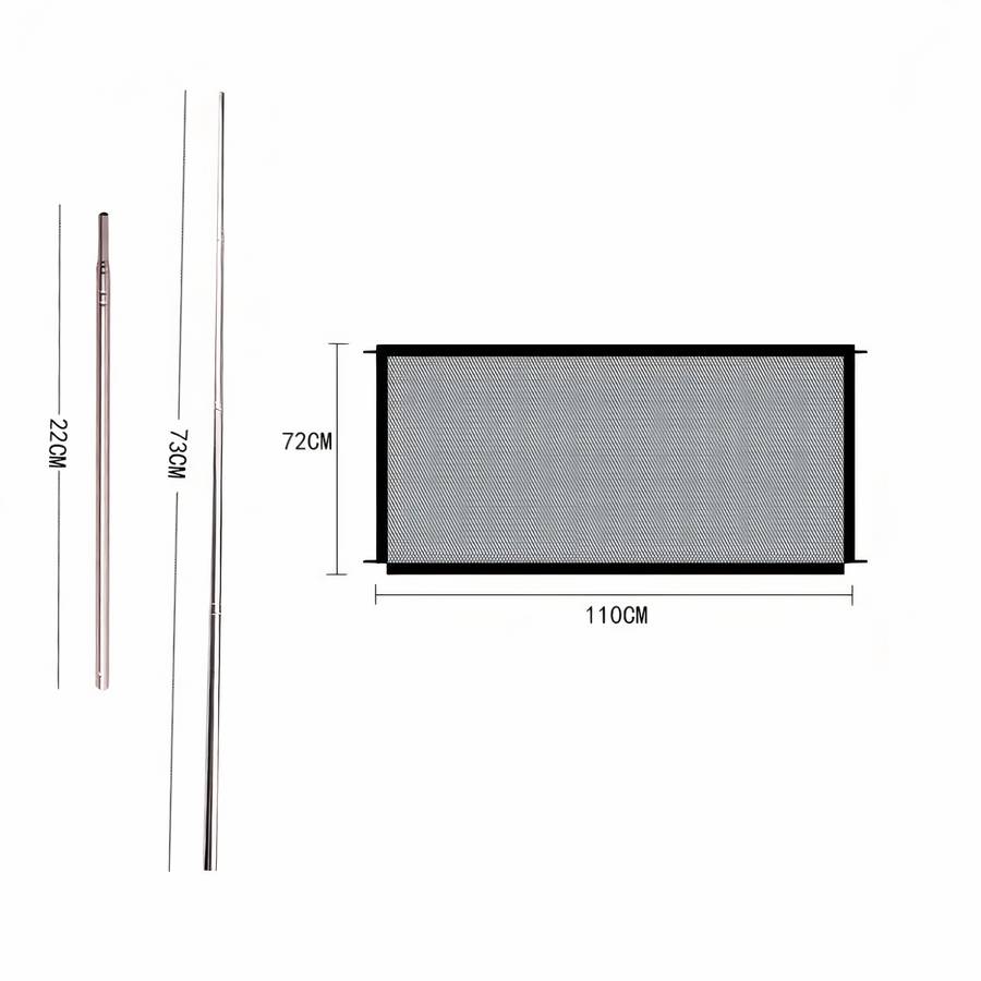 Mesh Dog Gate Barrier Adjustable Pet Safety Barrier for Cars and Homes