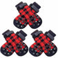Non Slip Plaid Dog Slippers for Indoor Pets