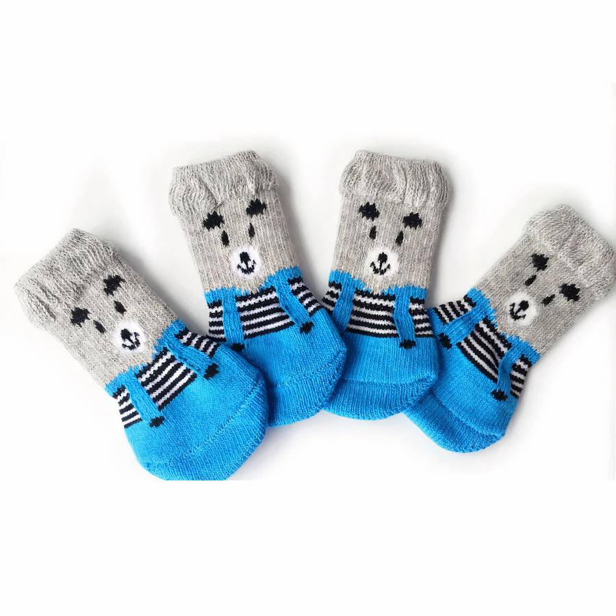 Thick Warm Colorful Dog Boots for Winter Pet Shoes