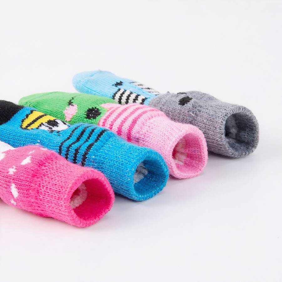 Thick Warm Colorful Dog Boots for Winter Pet Shoes