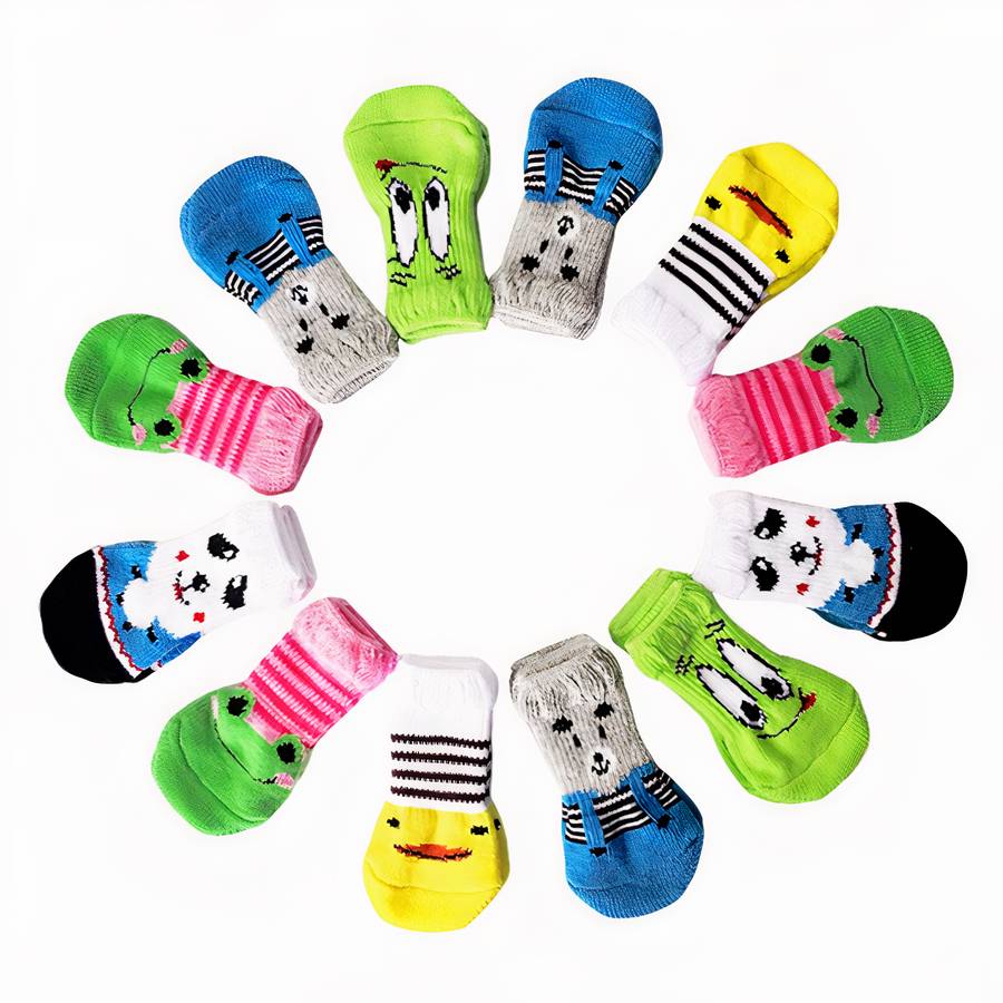 Thick Warm Colorful Dog Boots for Winter Pet Shoes