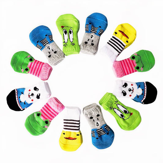 Non Slip Animal Print Dog Socks Pet Booties