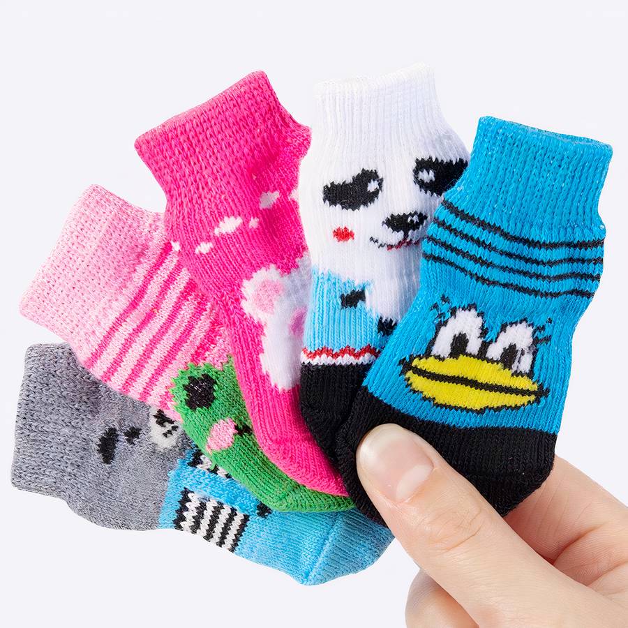 Thick Warm Colorful Dog Boots for Winter Pet Shoes