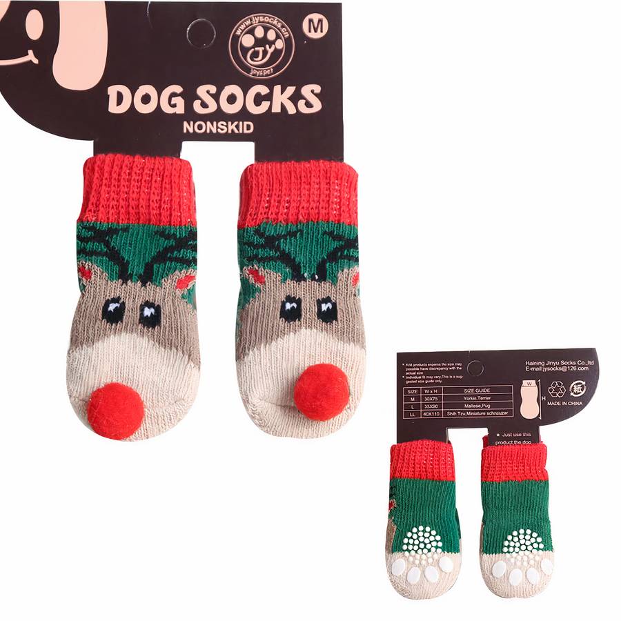 Multicolor Cotton Dog Booties Comfortable Paw Protection Shoes