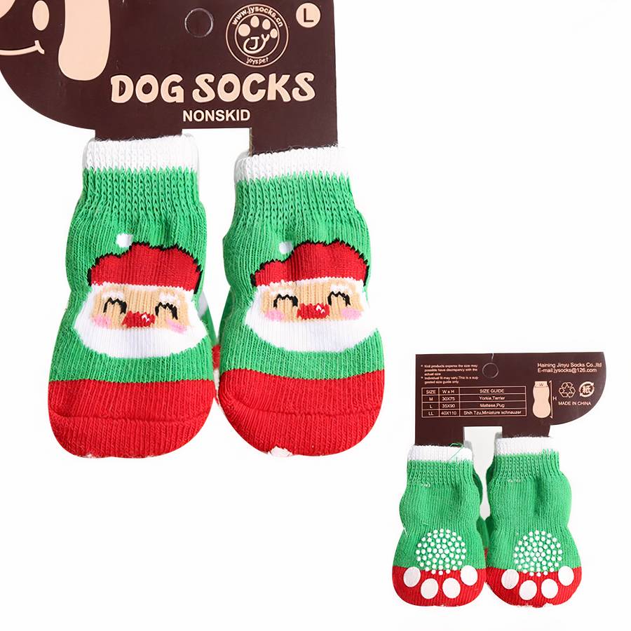 Multicolor Cotton Dog Booties Comfortable Paw Protection Shoes