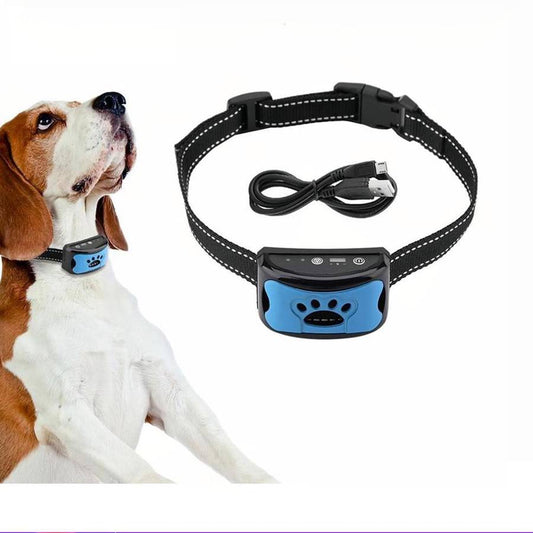 Dog Paw Pattern Anti Bark Collar Adjustable Bark Control Training Device