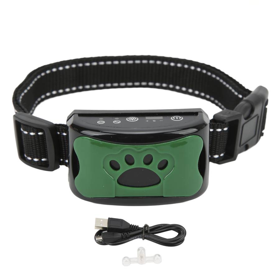 Dog Paw Pattern Anti Bark Collar Adjustable Bark Control Training Device