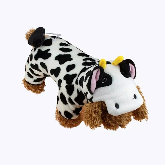 Cat Costume with Cow Hoodie Animal Onesie Pajamas