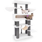 Giant XXL Cat Tree 19 Inch by 69 Inch Tall Cat Tower with Multiple Levels and Scratching Posts