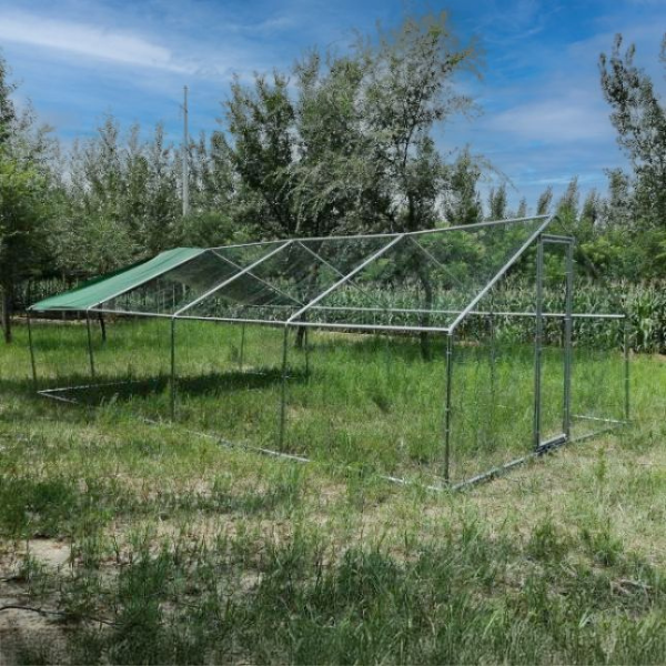 Chicken Run Enclosure 344sqft 38mm Wire 8x4x2.8ft Galvanized Steel Coop Pen