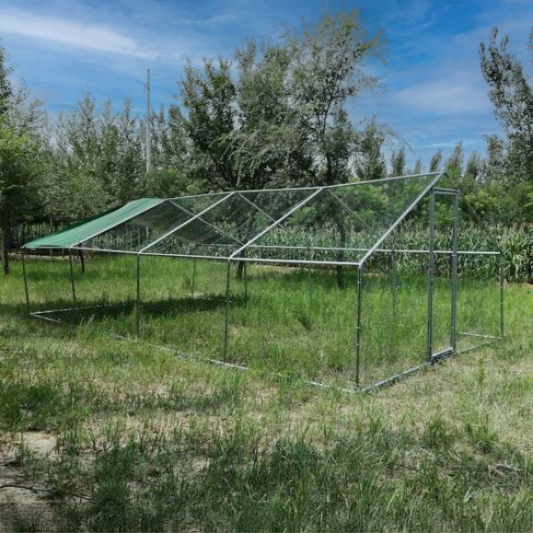 Chicken Run Enclosure 344sqft 38mm Wire 8x4x2.8ft Galvanized Steel Coop Pen