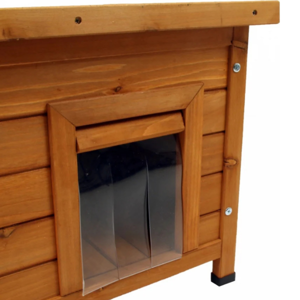 Wooden Cat House Cozy Pet Shelter for Indoor Outdoor Use