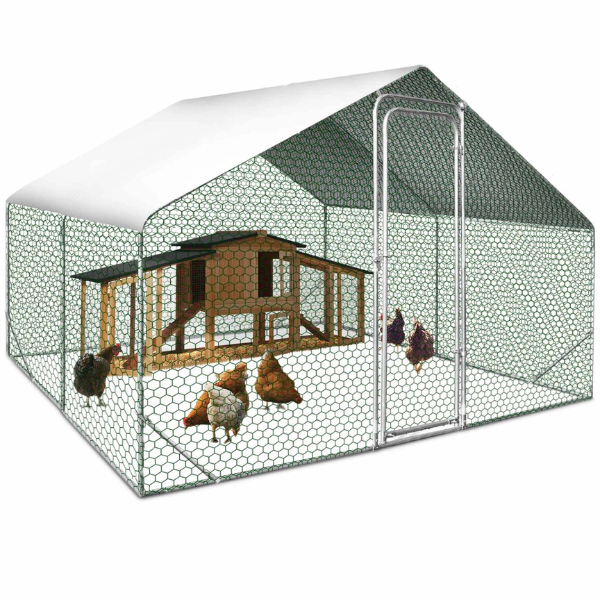 9 Sq Ft Chicken Coop Run 3x3 Ft Galvanized Steel Wire Mesh Enclosure