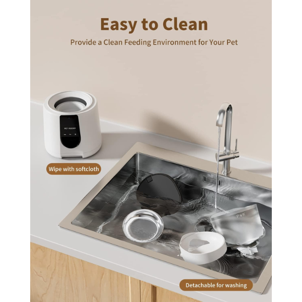 Smart Automatic Cat Feeder with Portion Control and Wifi Connectivity