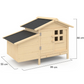 Raised Wooden Chicken Coop with Nesting Box