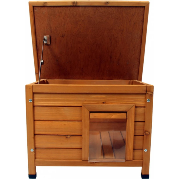 Wooden Cat House Cozy Pet Shelter for Indoor Outdoor Use