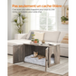 Cat Litter Box Furniture with Removable Divider Cat Toilet Home