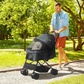 Dog Stroller with 4 Swivel Wheels Pet Carrier Cart for Small to Medium Dogs