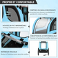 Folding Dog Bike Trailer with Oxford Canvas Pet Carrier Stroller with Flag 8 Reflectors Max Load 88 lbs