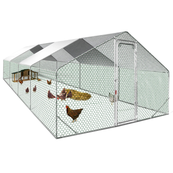 Chicken Coop Run Enclosure 258 Sq Ft Galvanized Steel Chicken Pen