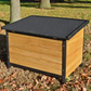 Large Outdoor Pine Wood Dog House with Roof Vent 89 x 45.5 x 32 Inches